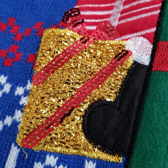 Jolly Sweaters Cool Santa Claus Crewneck Sweatshirt Medium Unisex Ugly Christmas - Picture 6 of 13